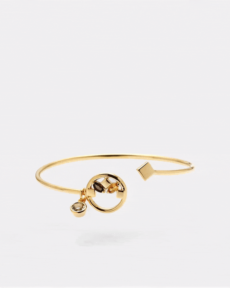 Heroic Bangle Smoky Quartz Gold