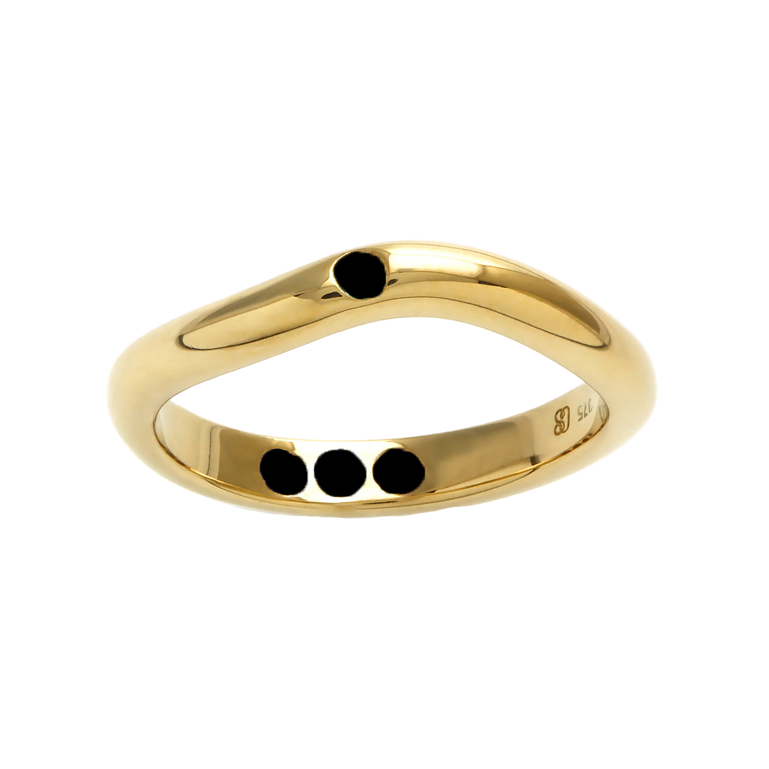 Personalisierter Hidden Inner Strength Ring Poliert