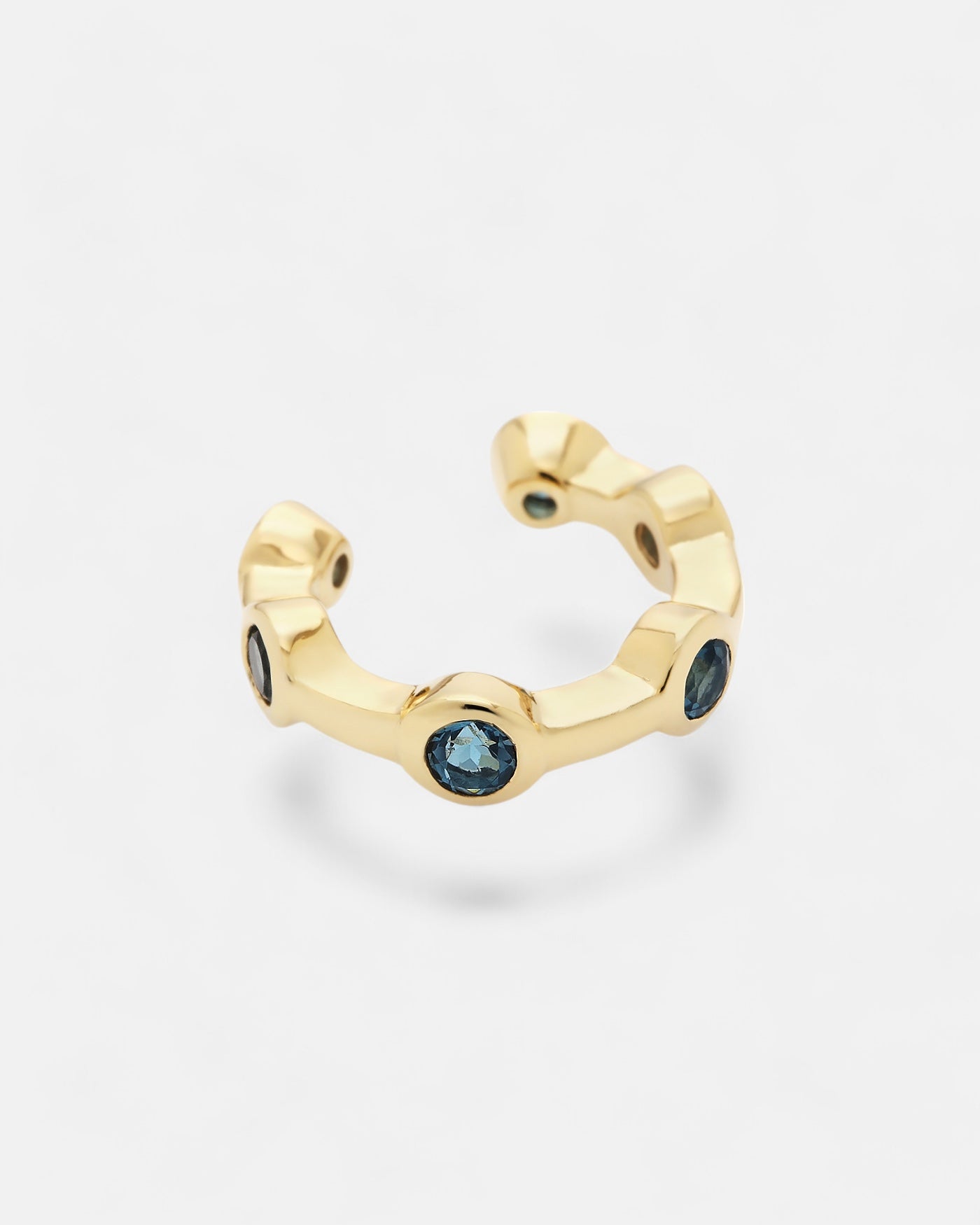 Citygirl blue - Ear cuff topaz gold