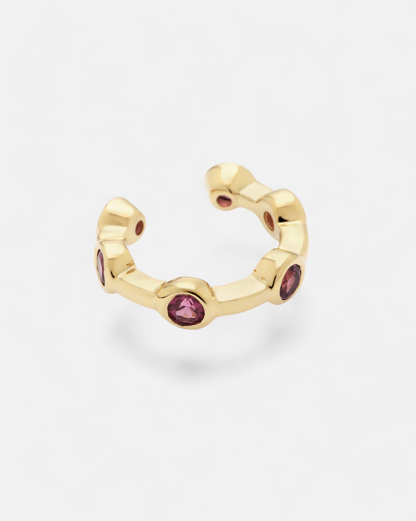 Citygirl pink - Ear cuff Rhodolite Gold