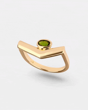 Chromdiopsid Ring Gold - Goldring Damen - Pioneering Edelstein Ring Gold