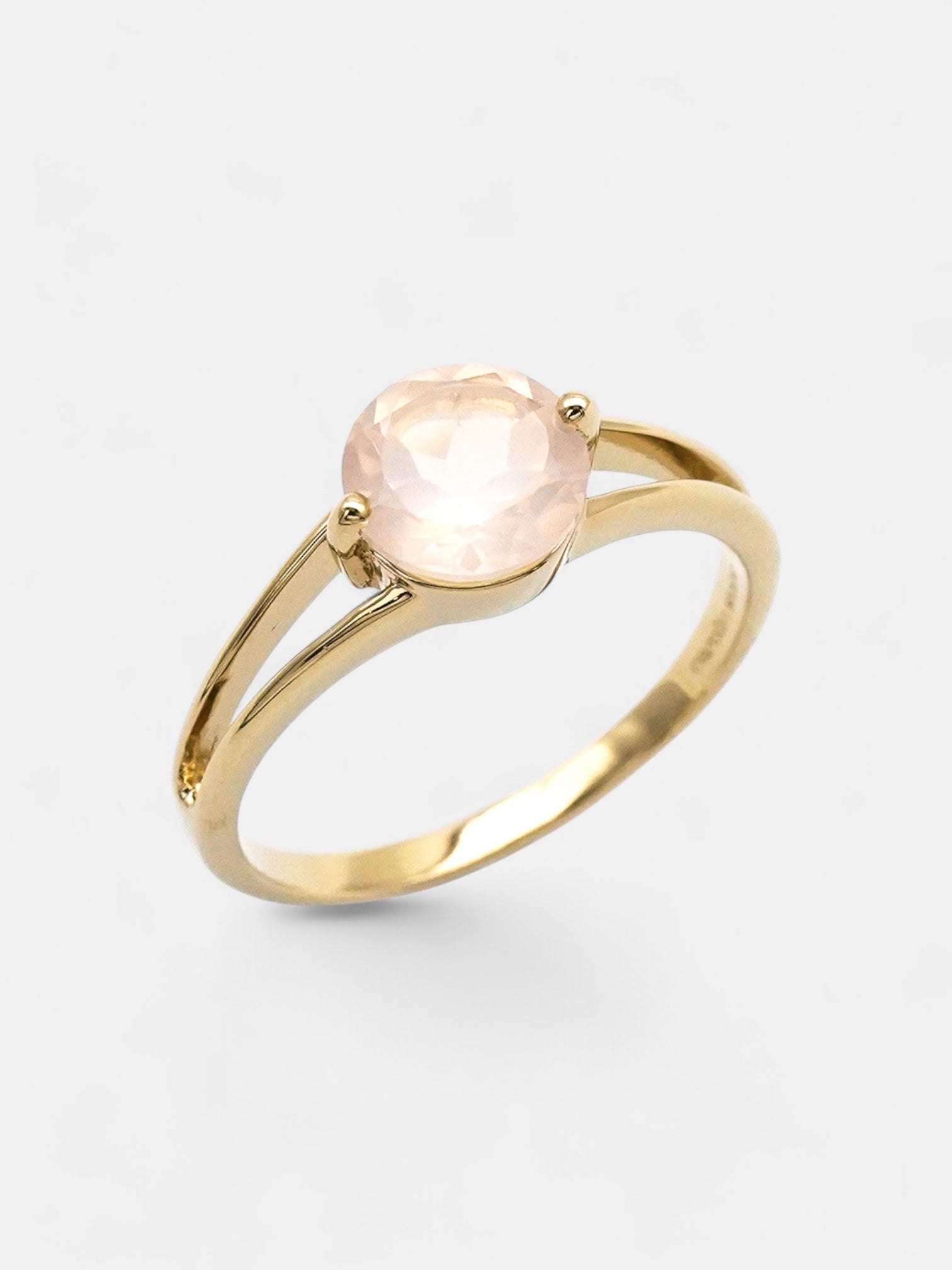 Intention Ring Rose Quartz Gold - Self-love