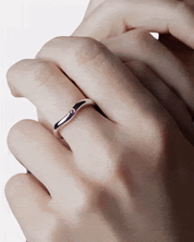 Silver ring polished pre-set topaz Hidden Inner Strength