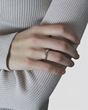 Silver ring polished pre-set topaz Hidden Inner Strength