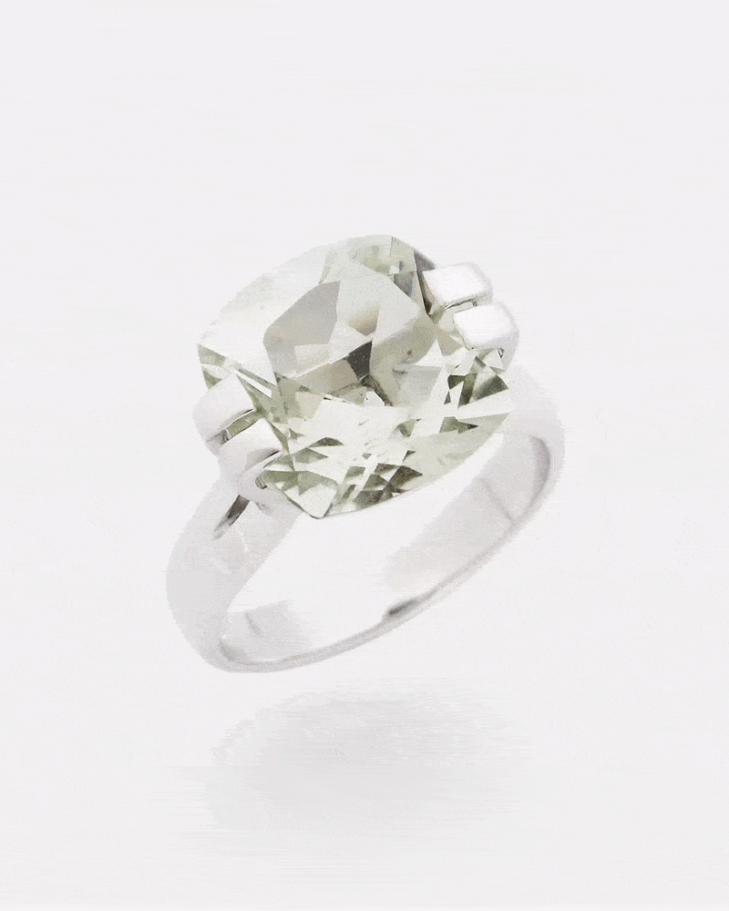 My Brilliant Ring grüner Amethyst Silber