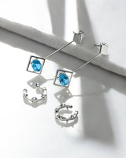 Sparkling Earrings Topaz Silver