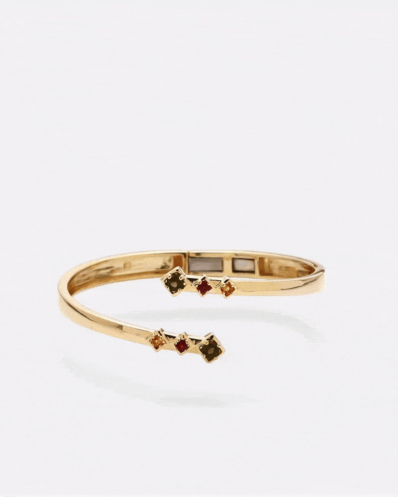 Visionary Armreif Rauchquarz Gold