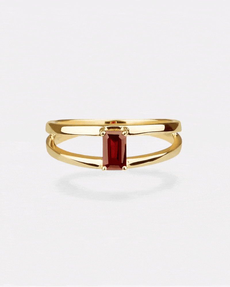 Roter Granat Edelstein Ring Gold - Imaginative Ring - Edelsteinschmuck gold