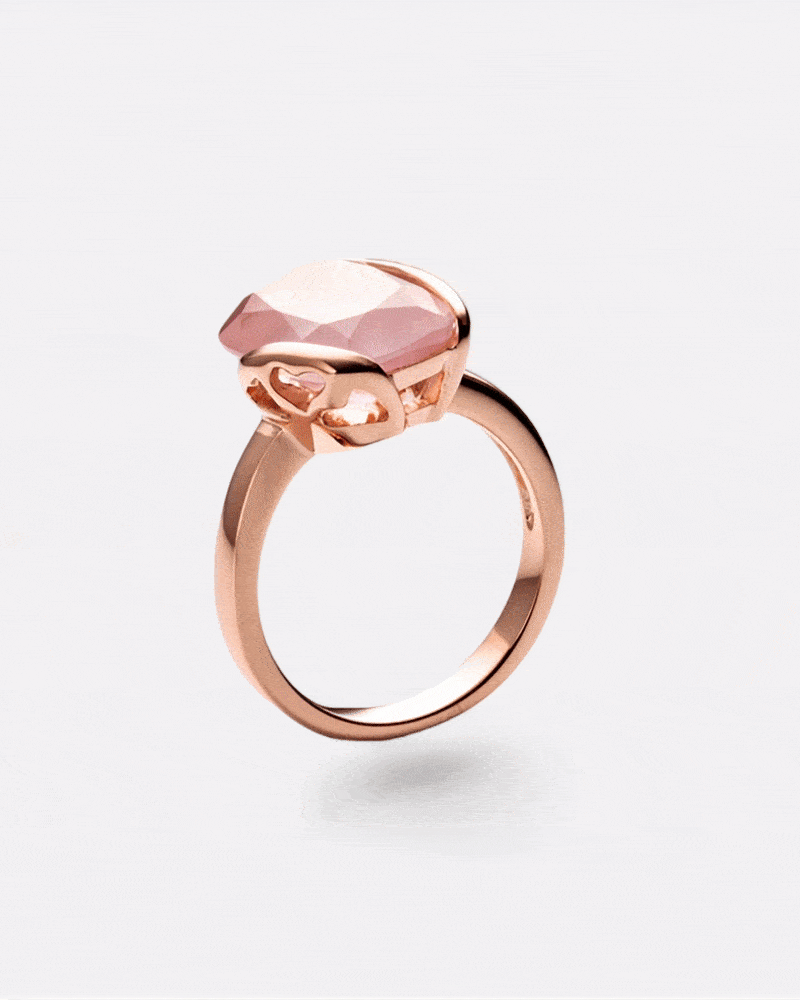 Loving You Ring Rose Quartz Rose Gold
