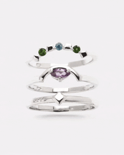Daring Triad Ring Amethyst Silber