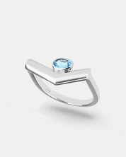 Pioneering Ring Topas Silber