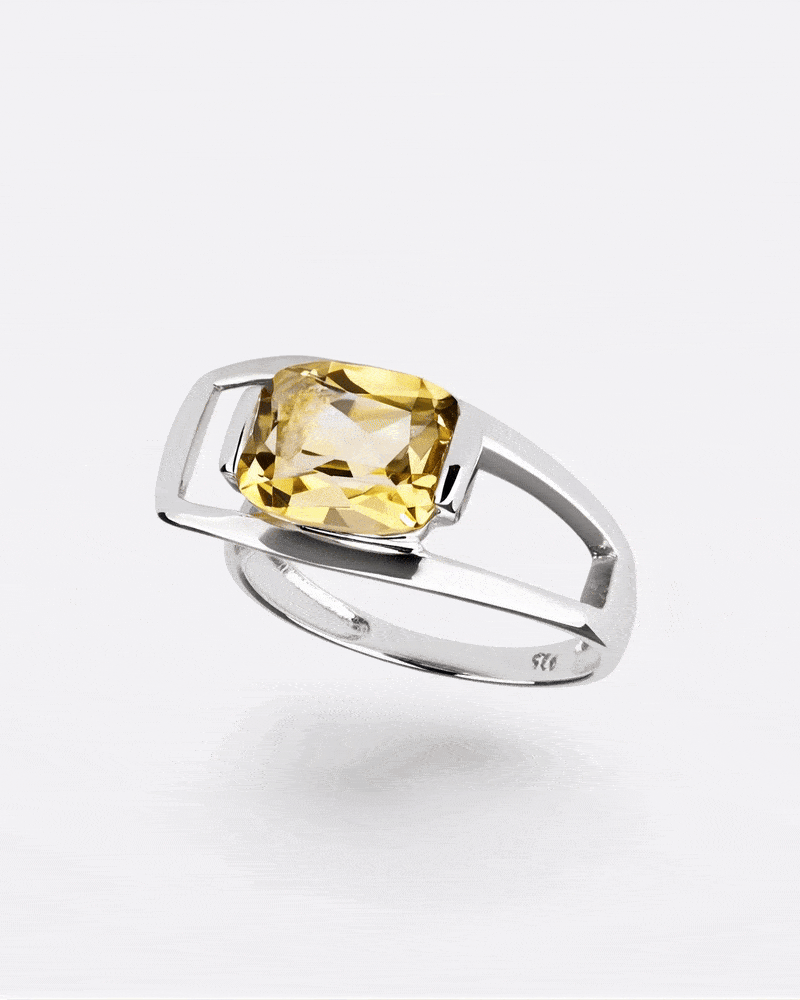 Charming Quartz Ring Lemonquarz Silber