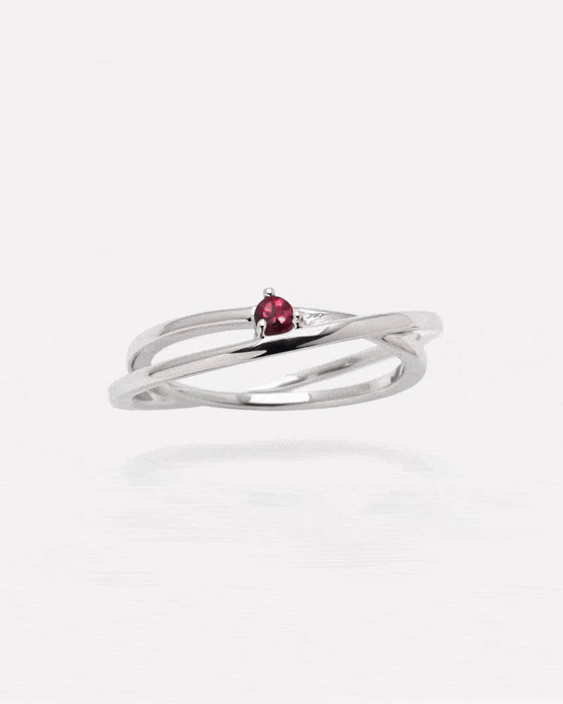 Self-Love Ring Rhodolith Silber
