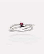 Self-Love Ring Rhodolite Silver