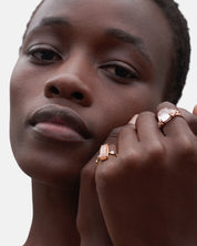 Blooming Ring Silber Rosenquarz