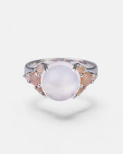 Blooming Ring Silber Rosenquarz