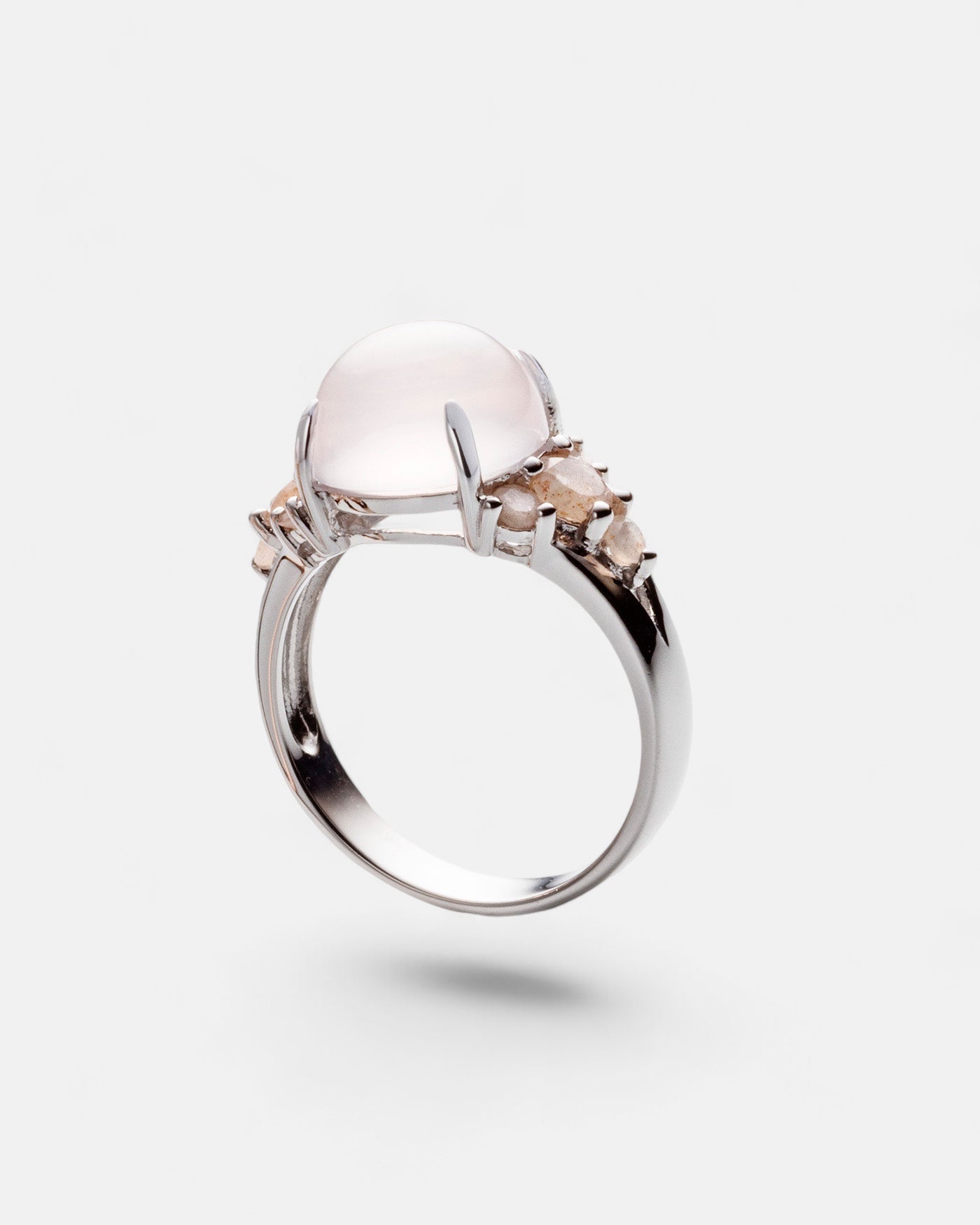 Blooming Ring Silber Rosenquarz