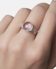 Blooming Ring Silber Rosenquarz