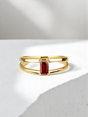 Roter Granat Edelstein Ring Gold - Imaginative Ring - Edelsteinschmuck gold