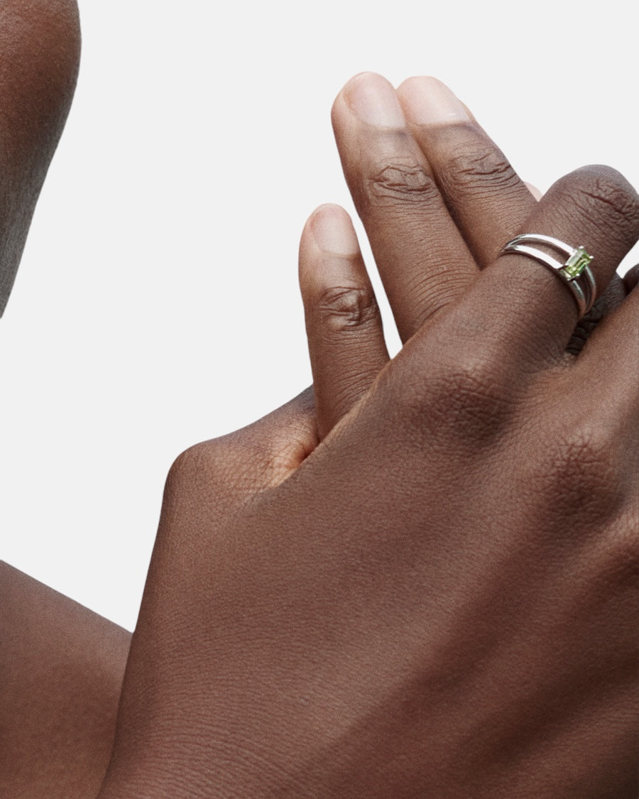 Imaginative Ring Peridot Silber