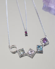 Charming Necklace Topaz Silver