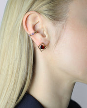 Charming Ohrstecker Granat Gold