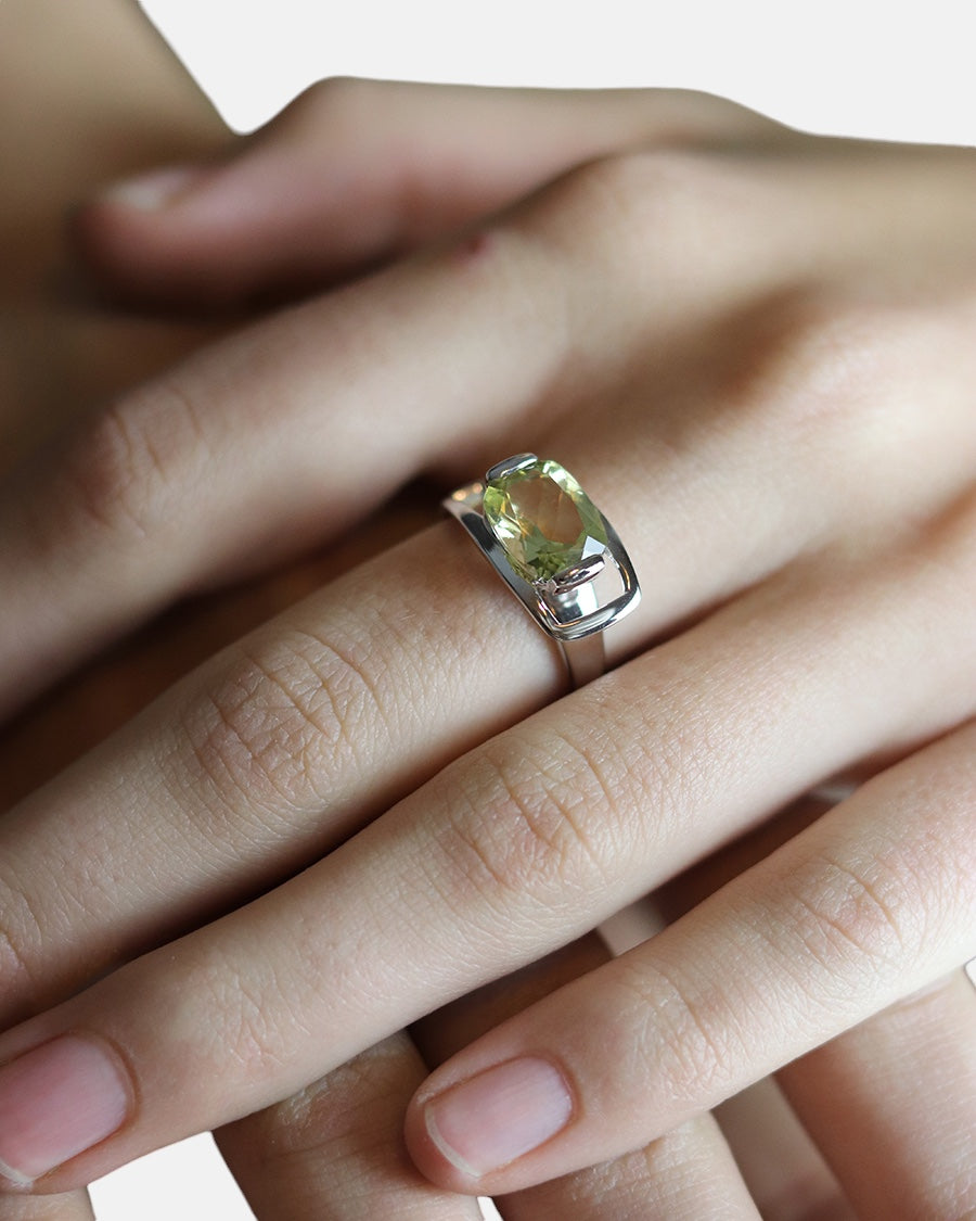 Charming Quartz Ring Lemon Quartz Silver