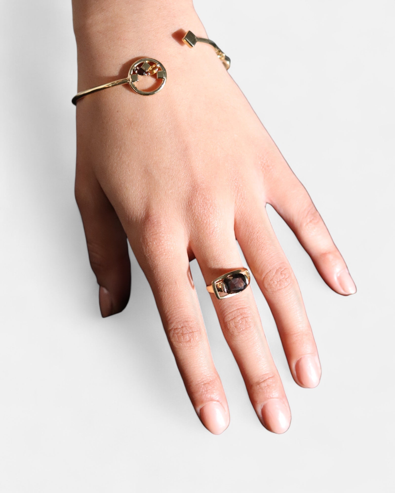 Rauchquarz Ring Gold - Rauchquarz Schmuck - Charming Quartz Ring Gold