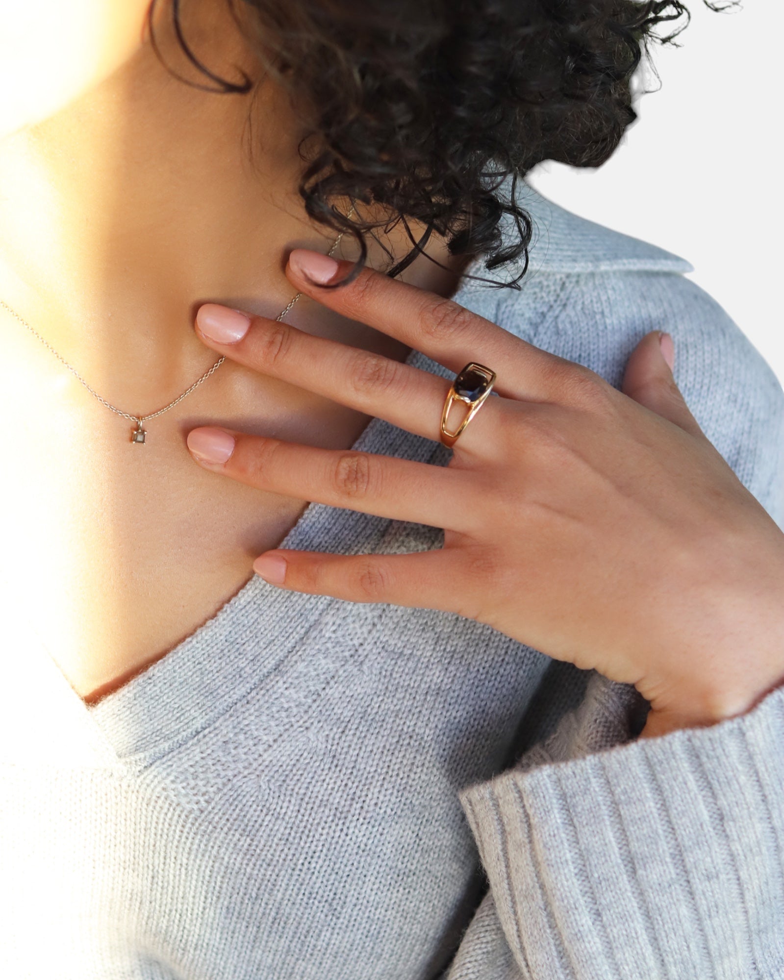 Rauchquarz Ring Gold - Rauchquarz Schmuck - Charming Quartz Ring Gold