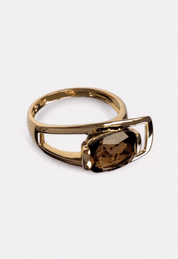 Rauchquarz Ring Gold - Rauchquarz Schmuck - Charming Quartz Ring Gold