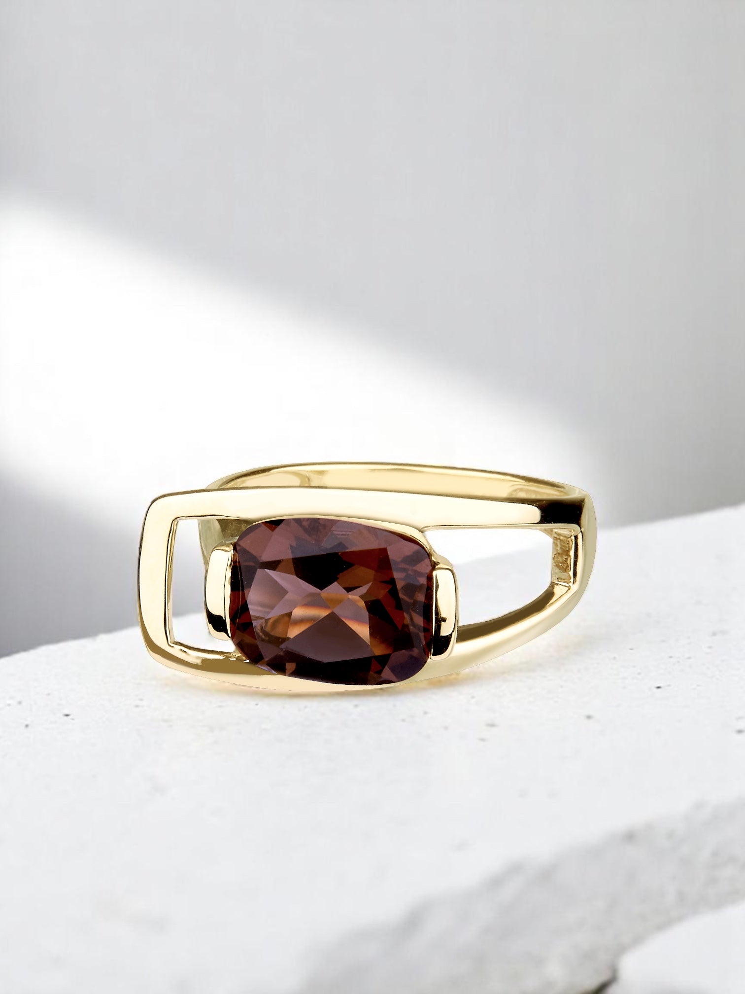 Rauchquarz Ring Gold - Rauchquarz Schmuck - Charming Quartz Ring Gold