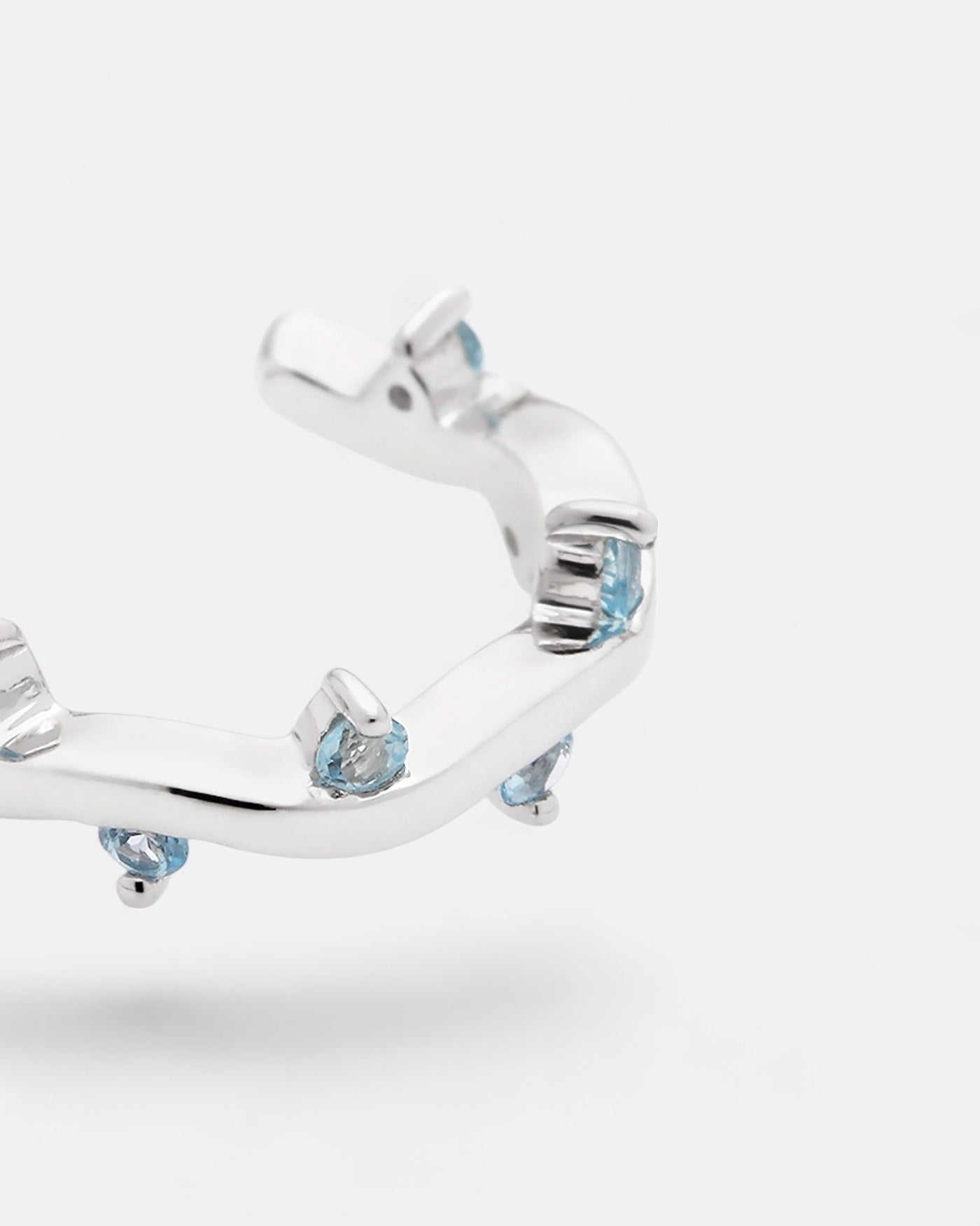 Cit'azone blue - Ear cuff Topaz Silver