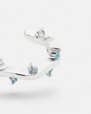 Cit'azone blue - Ear cuff Topaz Silver