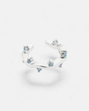 Cit'azone blau - Ear cuff Topas Silber