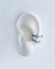 Cit'azone blue - Ear cuff Topaz Silver