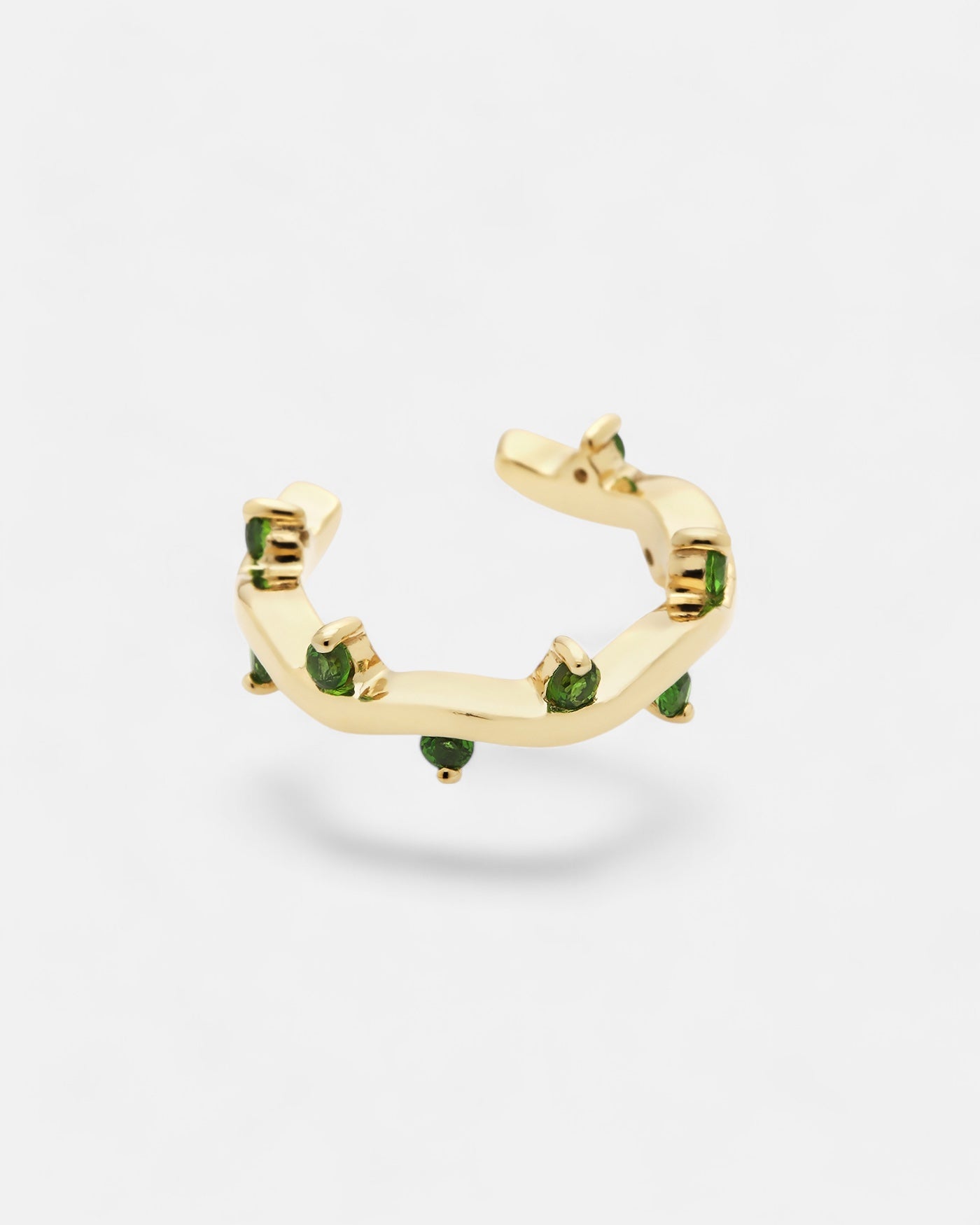 Cit'azone grün - Ear cuff Chromdiopsid Gold
