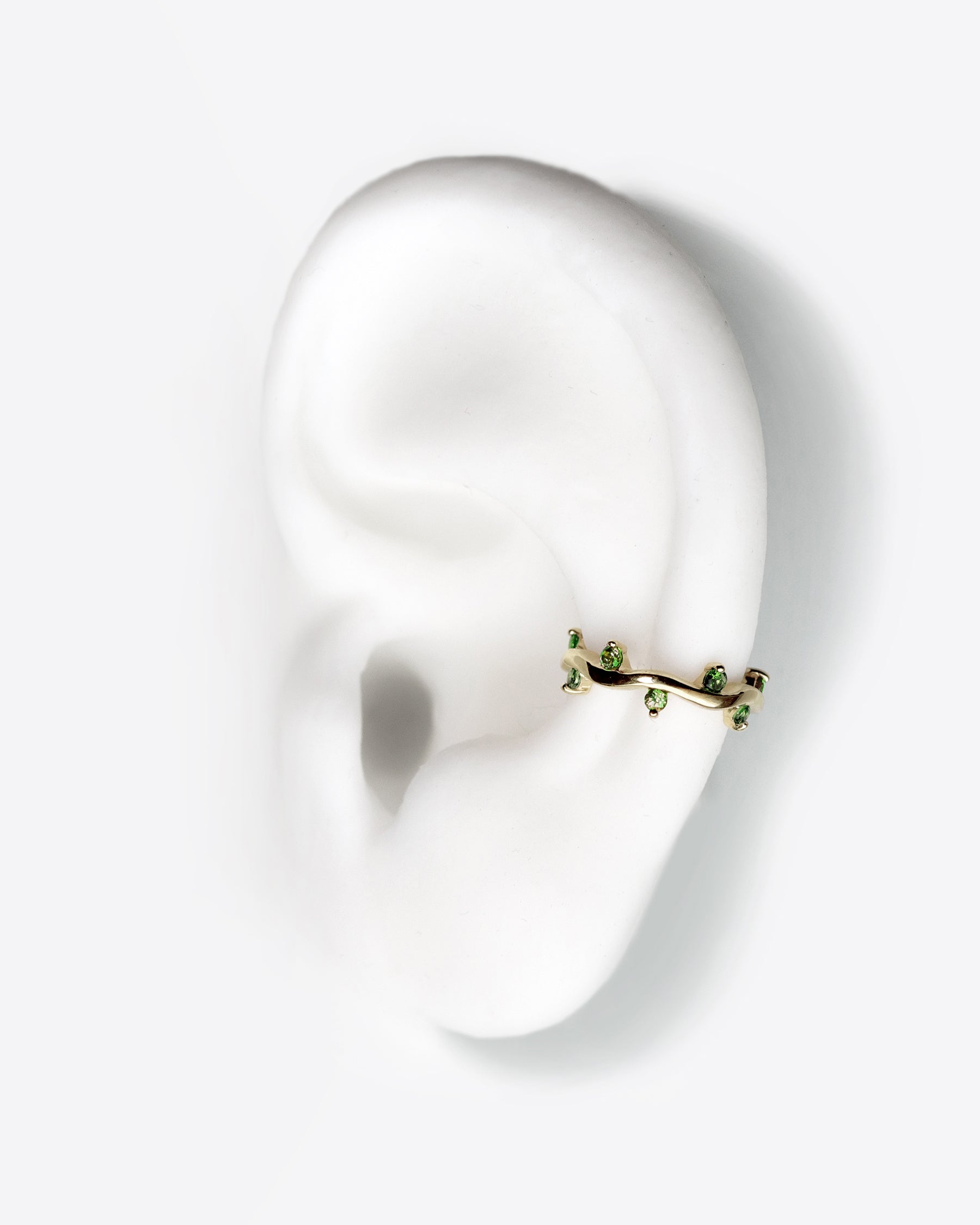 Creative Flow Set – Chromdiopsid Halskette & Earcuff für Inspiration & frische Ideen