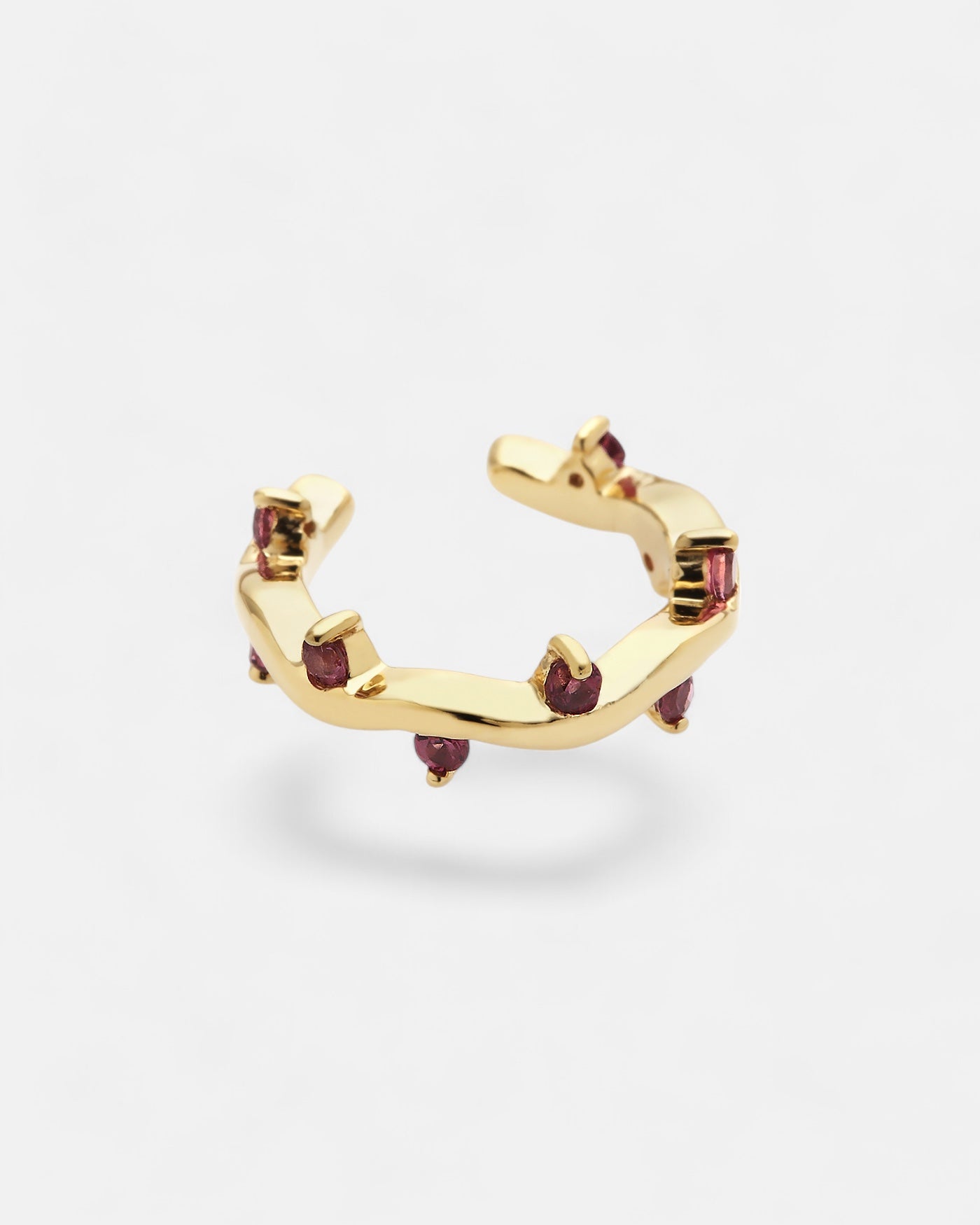 Cit'azone pink - Ear cuff Rhodolith Gold