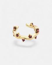 Cit'azone pink - Ear cuff Rhodolith Gold