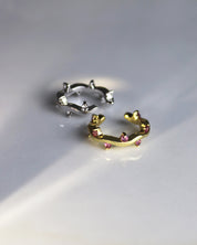 Cit'azone pink - Ear cuff Rhodolith Gold