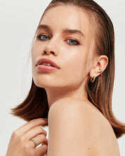 Cit'azone pink-grün - Ear cuff Rhodolith Gold