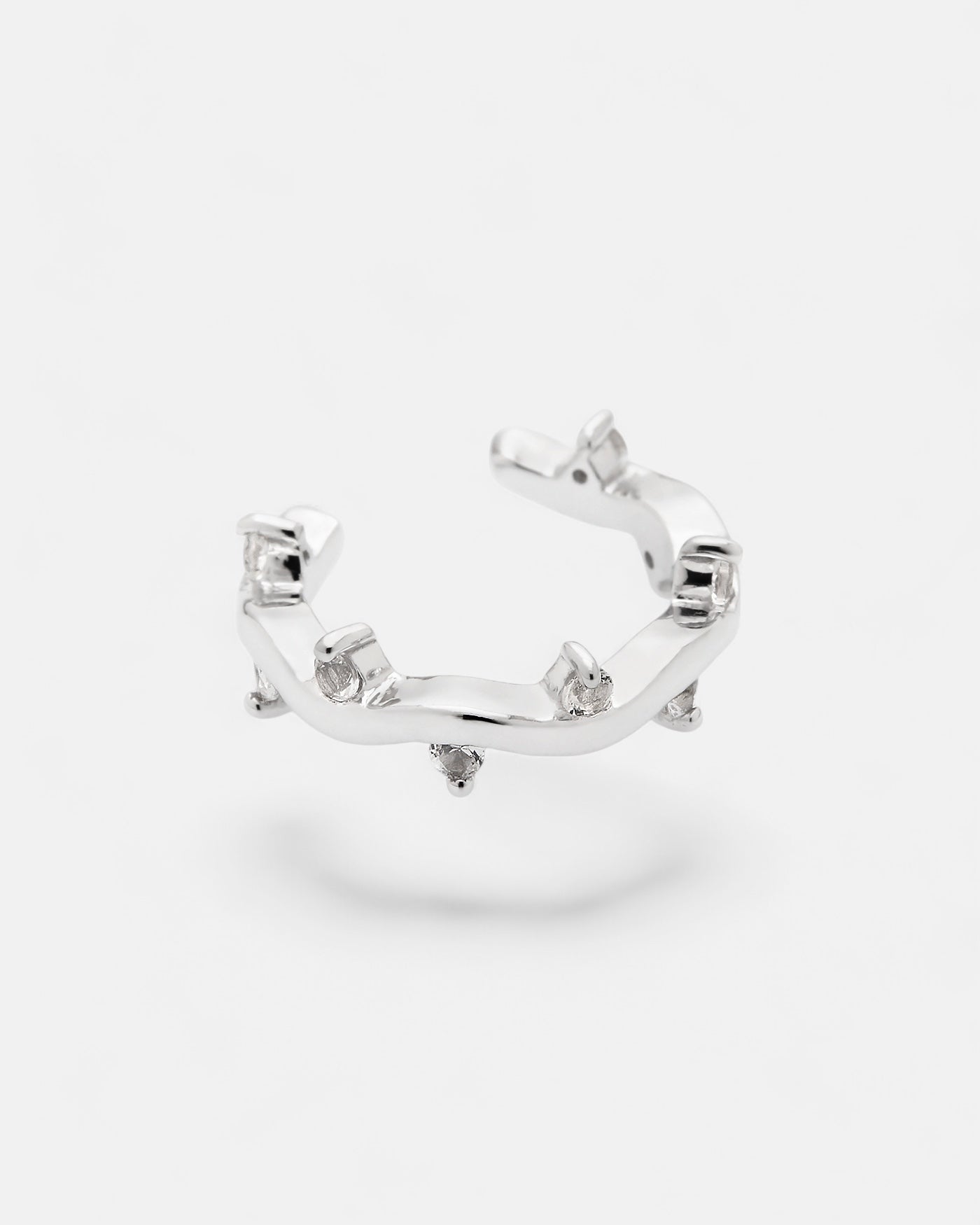 Cit'azone weiß - Ear cuff Topas Silber