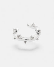 Cit'azone weiß - Ear cuff Topas Silber