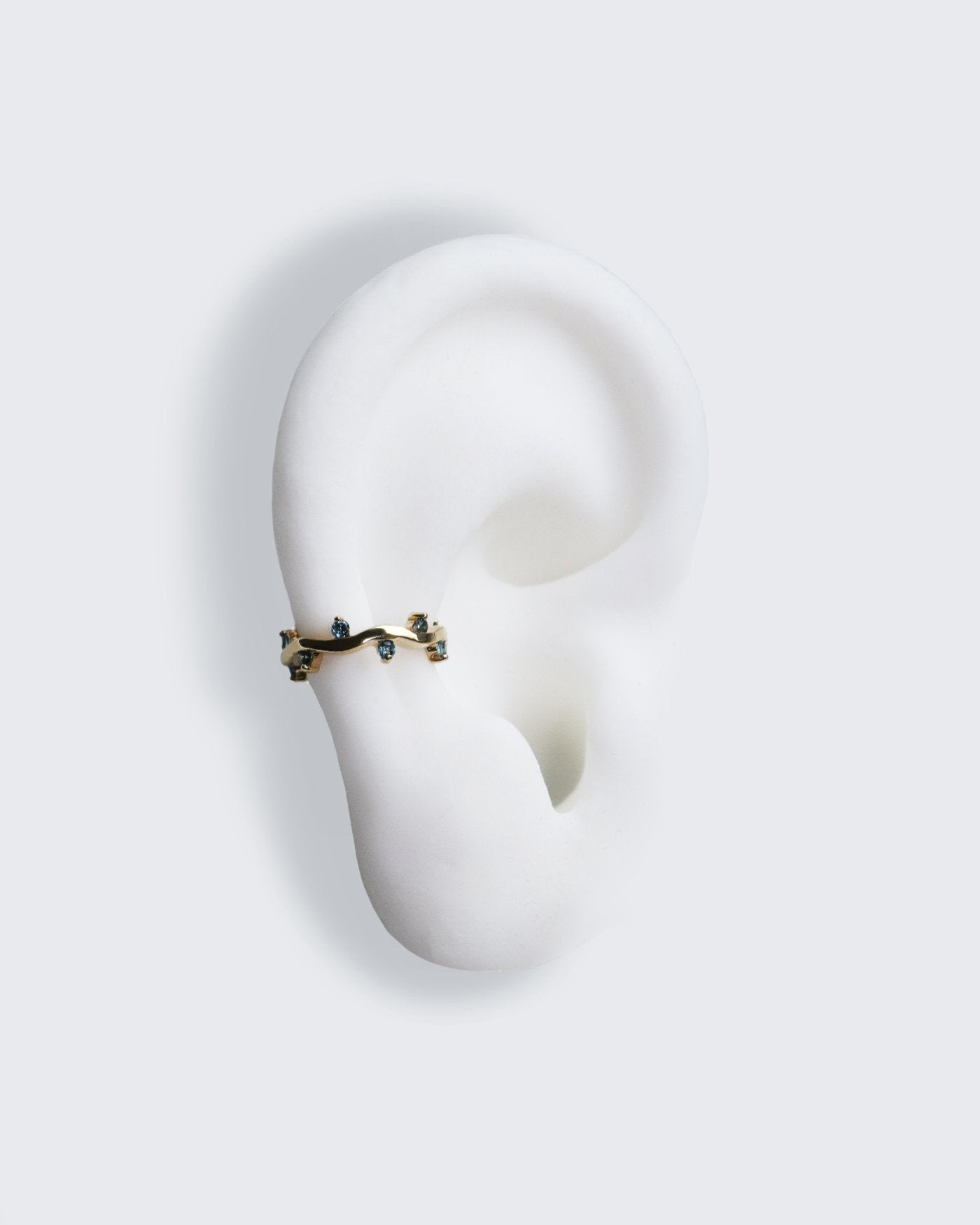 Cit'azone blau - Ear cuff Topas Gold