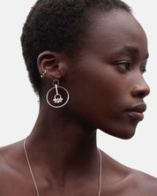 Cit'azone weiß - Ear cuff Topas Silber