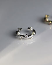 Cit'azone weiß - Ear cuff Topas Silber