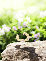 Citygirl rosa - Ear cuff Rosenquarz Gold