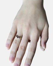 Crown Ring Amethyst Gold Rhodolith