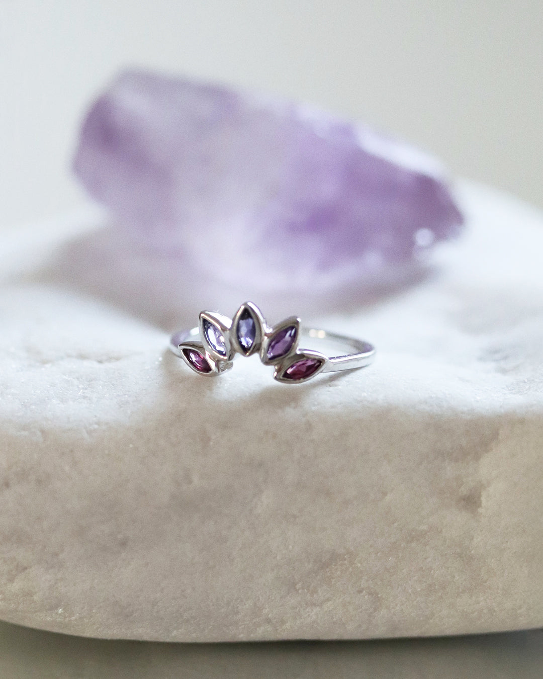 Crown Ring Silber Amethyst