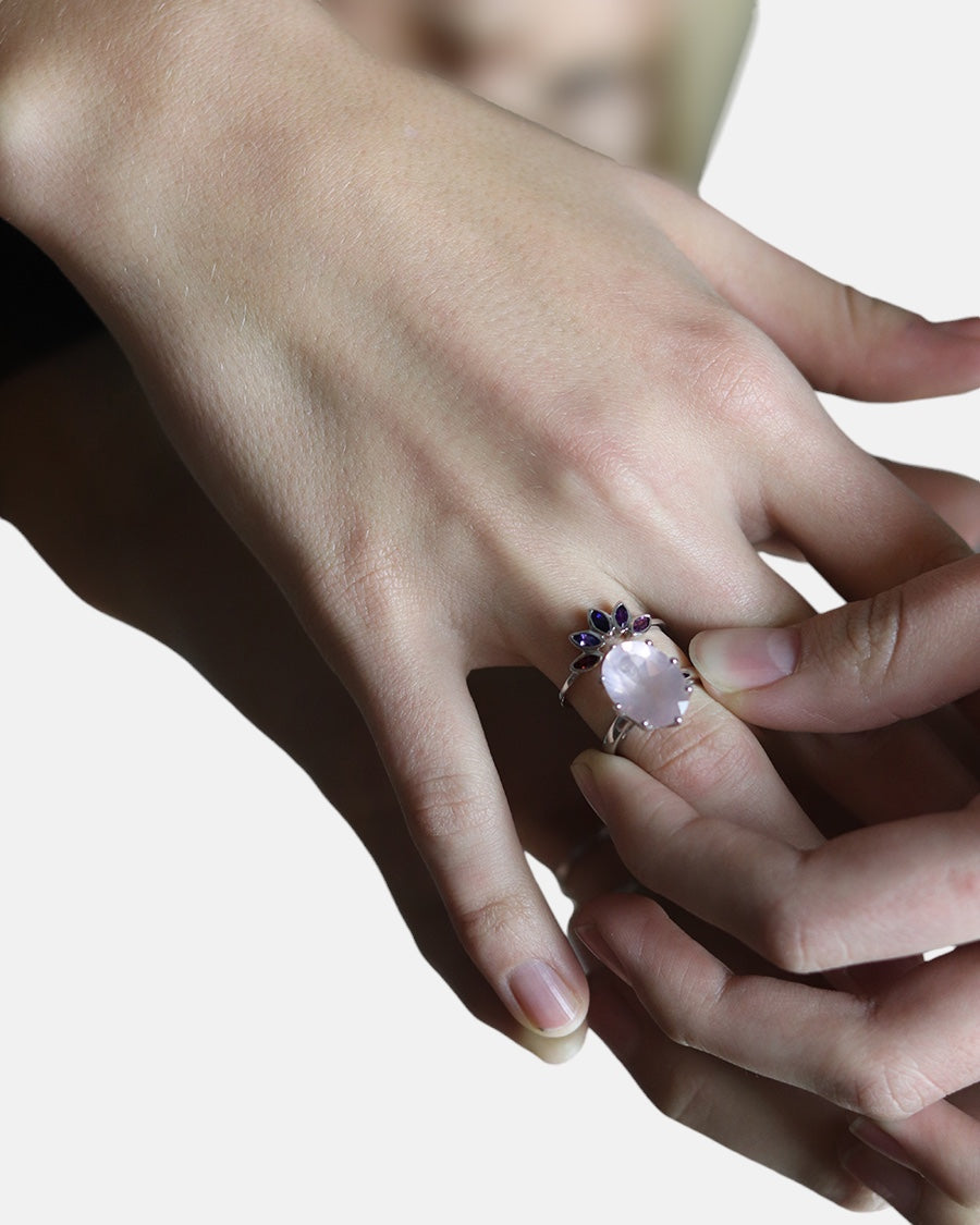 Crown Ring Silber Amethyst